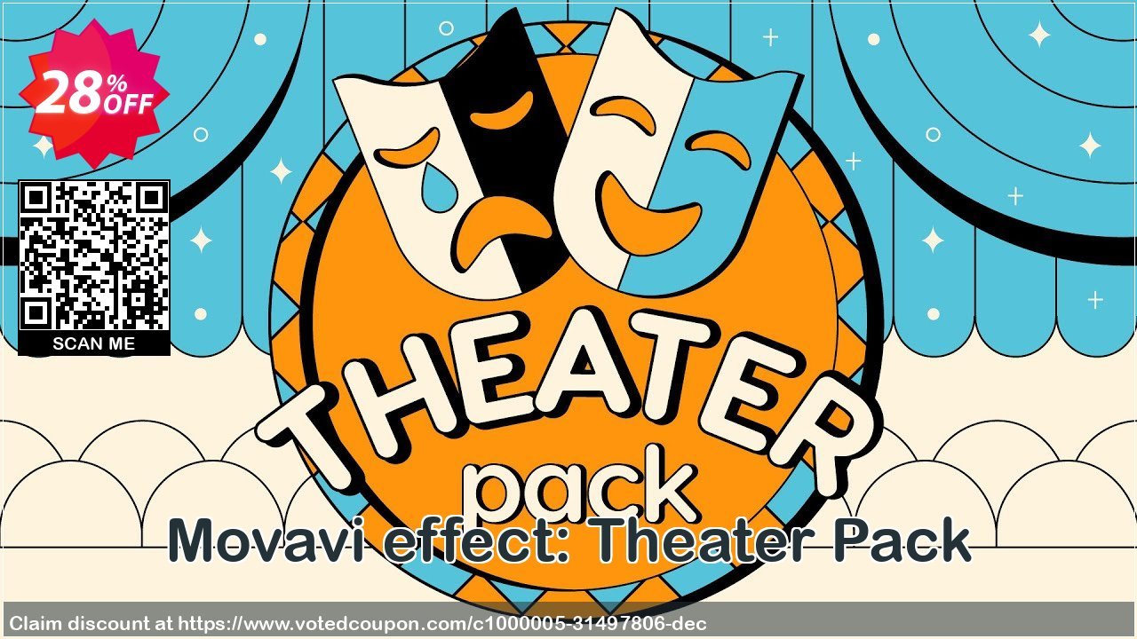 Movavi effect: Theater Pack Coupon, discount Theater Pack Stirring discounts code 2024. Promotion: Stirring discounts code of Theater Pack 2024