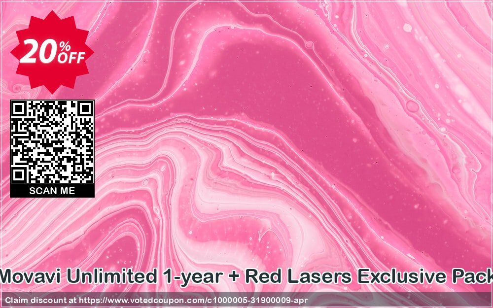 Movavi Unlimited 1-year + Red Lasers Exclusive Pack Coupon, discount 20% OFF Movavi Unlimited 1-year + Red Lasers Exclusive Pack, verified. Promotion: Excellent promo code of Movavi Unlimited 1-year + Red Lasers Exclusive Pack, tested & approved