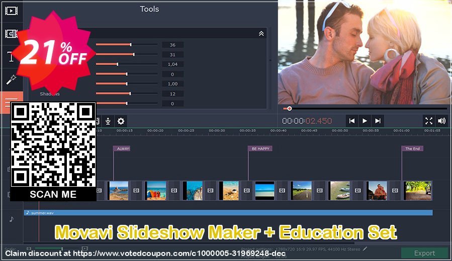 Movavi Slideshow Maker + Education Set Coupon Code Apr 2024, 21% OFF - VotedCoupon