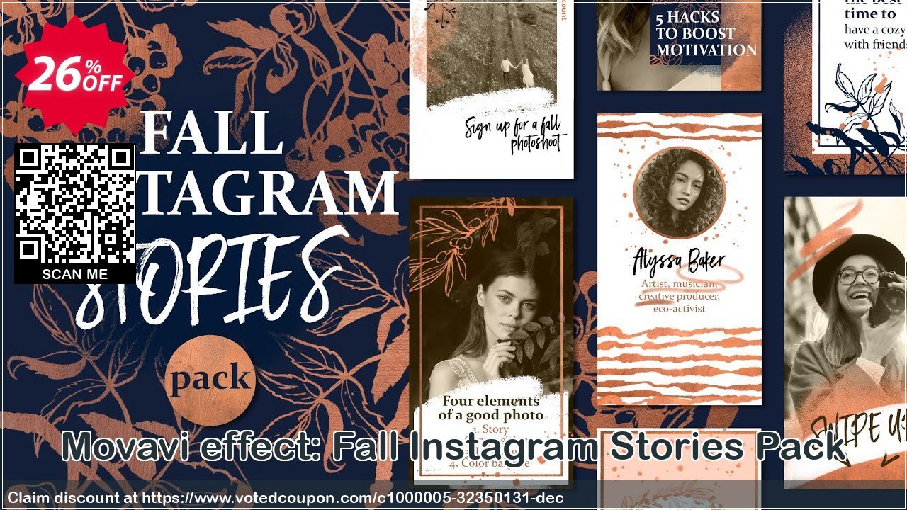 Movavi effect: Fall Instagram Stories Pack