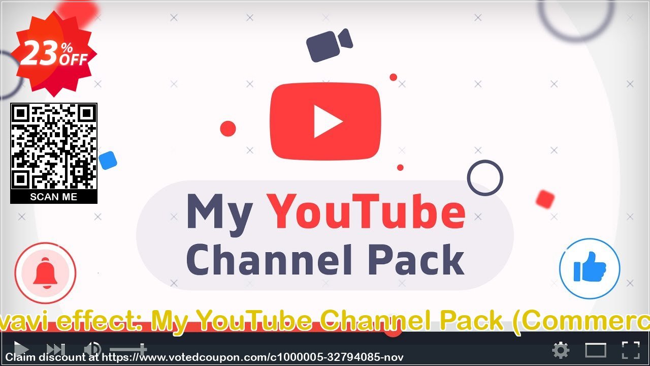 Movavi effect: My YouTube Channel Pack, Commercial  Coupon, discount 20% OFF Movavi effect: My YouTube Channel Pack Business, verified. Promotion: Excellent promo code of Movavi effect: My YouTube Channel Pack Business, tested & approved
