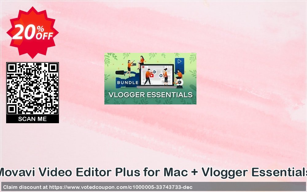 Movavi Video Editor Plus for MAC + Vlogger Essentials Coupon, discount 20% OFF Movavi Video Editor Plus for Mac + Vlogger Essentials, verified. Promotion: Excellent promo code of Movavi Video Editor Plus for Mac + Vlogger Essentials, tested & approved