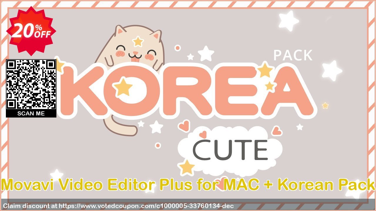 Movavi Video Editor Plus for MAC + Korean Pack Coupon Code Apr 2024, 20% OFF - VotedCoupon