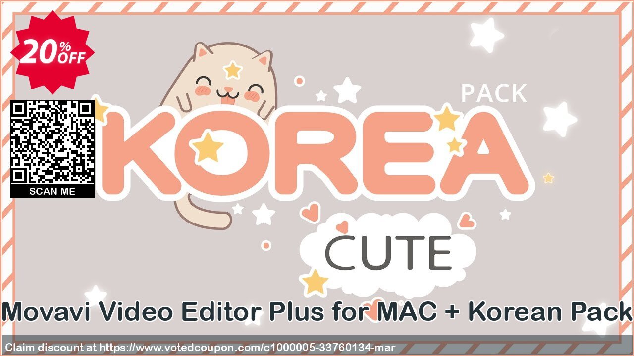 Movavi Video Editor Plus for MAC + Korean Pack Coupon Code Apr 2024, 20% OFF - VotedCoupon