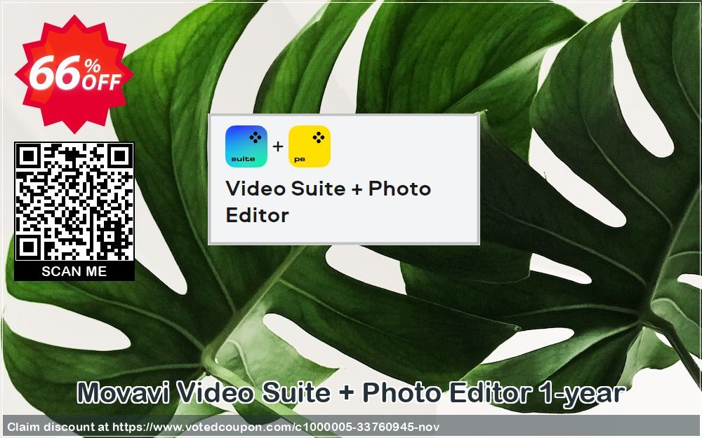 Movavi Video Suite + Photo Editor 1-year Coupon, discount 60% OFF Movavi Video Suite + Photo Editor 1-year, verified. Promotion: Excellent promo code of Movavi Video Suite + Photo Editor 1-year, tested & approved
