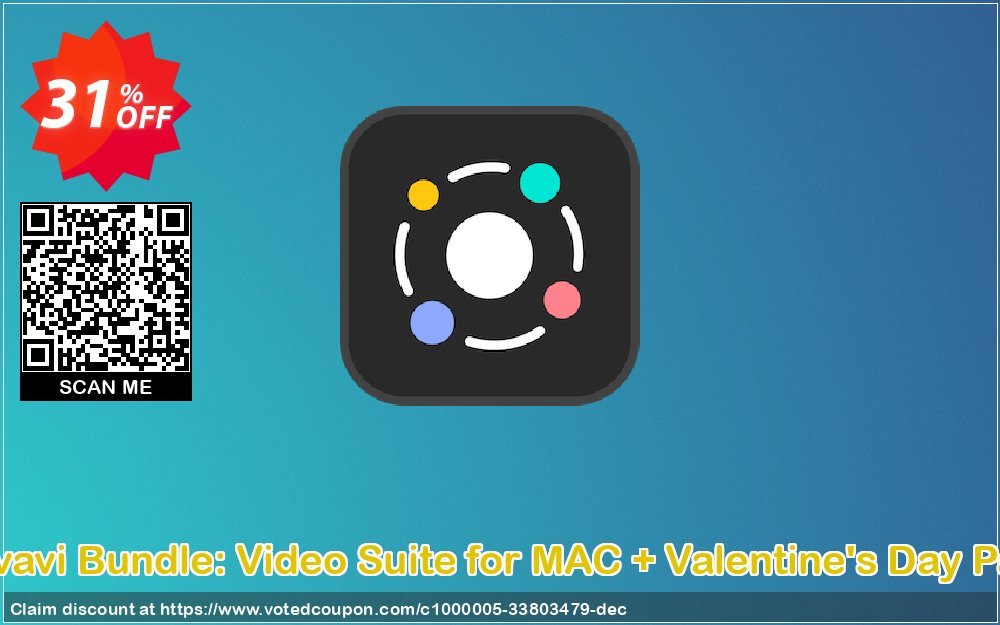 Movavi Bundle: Video Suite for MAC + Valentine's Day Pack Coupon, discount 30% OFF Movavi Bundle: Video Suite for MAC + Valentine's Day Pack, verified. Promotion: Excellent promo code of Movavi Bundle: Video Suite for MAC + Valentine's Day Pack, tested & approved