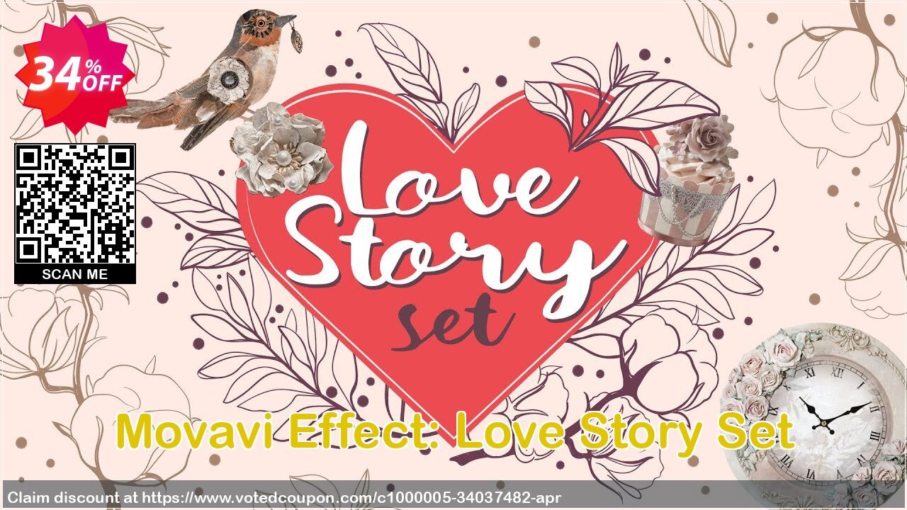 Movavi Effect: Love Story Set Coupon, discount Love Story Set Big deals code 2024. Promotion: Big deals code of Love Story Set 2024