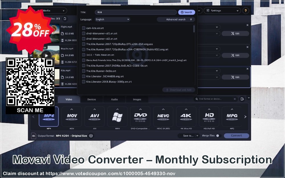 Movavi Video Converter – Monthly Subscription Coupon, discount Movavi Video Converter – Monthly Subscription stirring sales code 2023. Promotion: imposing promotions code of Movavi Video Converter – Monthly Subscription 2023