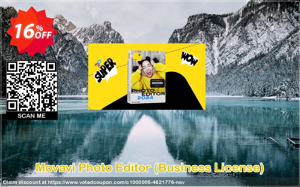 Movavi Photo Editor, Business Plan for Yearly  Coupon, discount 15% Affiliate Discount. Promotion: exclusive sales code of Movavi Photo Editor – Business 2024