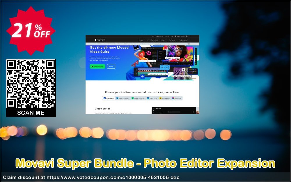Movavi Super Bundle - Photo Editor Expansion Coupon Code Jun 2024, 21% OFF - VotedCoupon