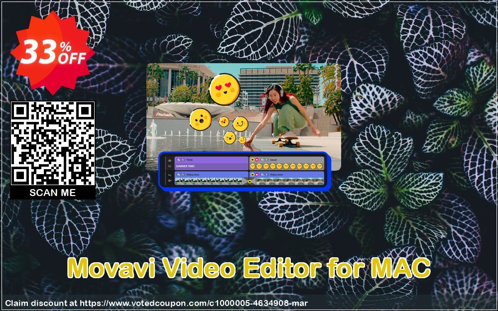 Movavi Video Editor for MAC Coupon, discount 32% OFF Movavi Video Editor for MAC, verified. Promotion: Excellent promo code of Movavi Video Editor for MAC, tested & approved