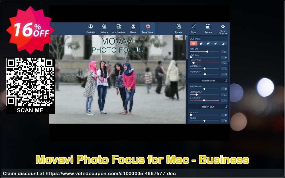 Movavi Photo Focus for MAC - Business Coupon, discount 15% Affiliate Discount. Promotion: hottest deals code of Movavi Photo Focus for Mac – Business 2024