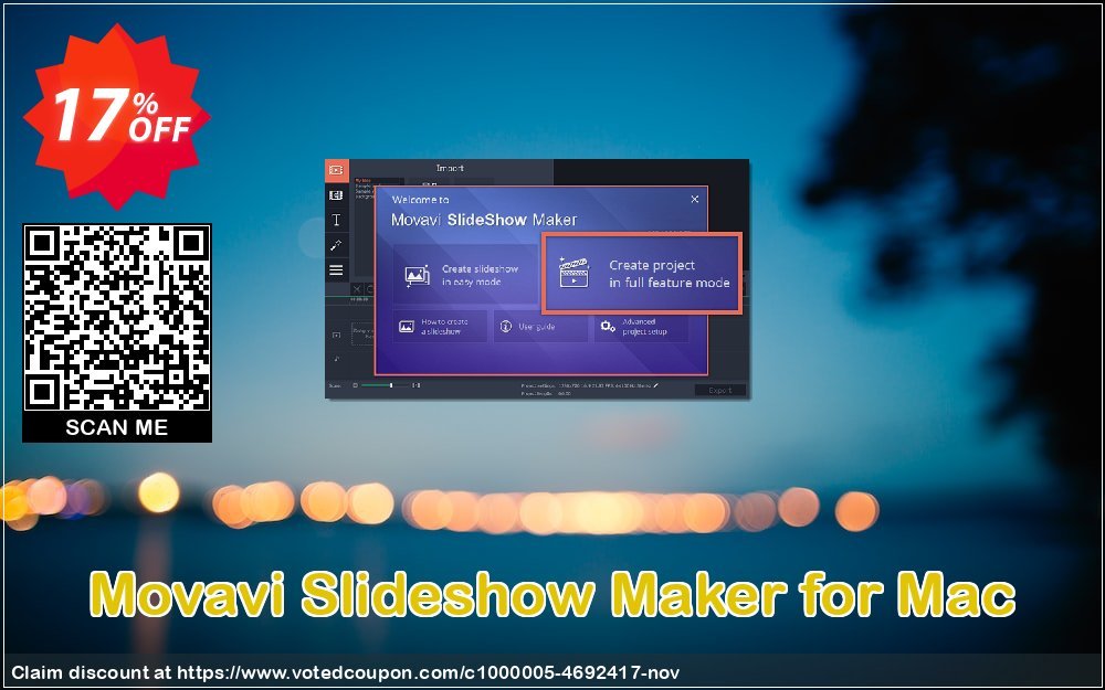 Movavi Slideshow Maker for MAC Coupon, discount 15% Affiliate Discount. Promotion: impressive promo code of Movavi Slideshow Maker for Mac – Personal 2023
