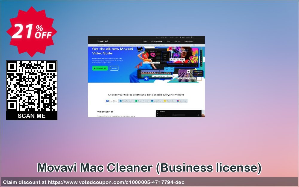 Movavi MAC Cleaner, Business Plan  Coupon, discount Movavi Mac Cleaner - Business Big discount code 2024. Promotion: Big discount code of Movavi Mac Cleaner - Business 2024