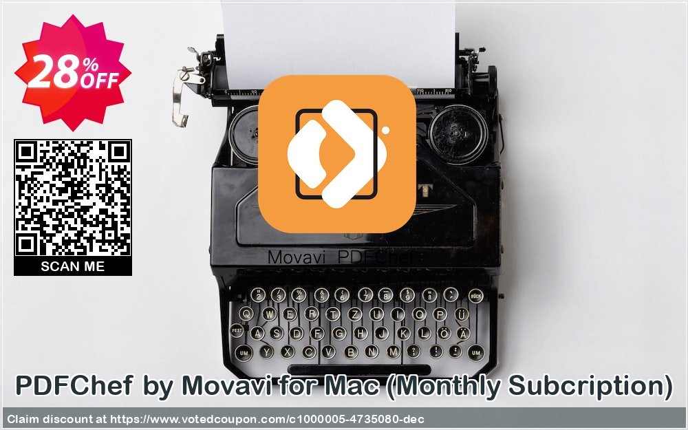 PDFChef by Movavi for MAC, Monthly Subcription  Coupon, discount Movavi PDF Editor for Mac – Monthly Subcription imposing offer code 2024. Promotion: imposing offer code of Movavi PDF Editor for Mac – Monthly Subcription 2024