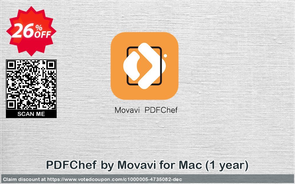 PDFChef by Movavi for MAC, Yearly  Coupon, discount Movavi PDF Editor for Mac – Annual Subscription impressive promo code 2024. Promotion: impressive promo code of Movavi PDF Editor for Mac – Annual Subscription 2024
