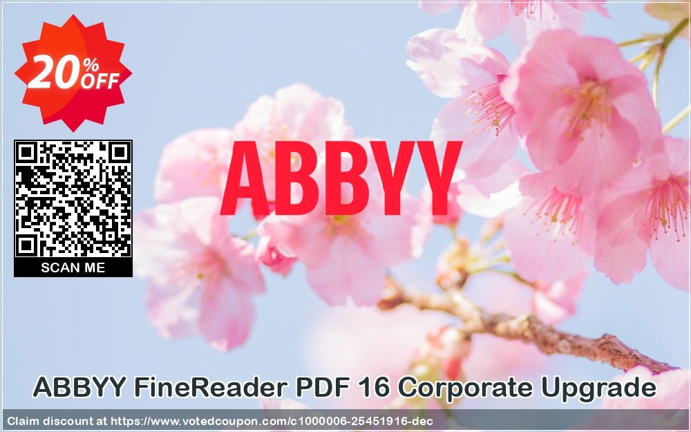 ABBYY FineReader PDF 16 Corporate Upgrade Coupon, discount NFR-WW-Spring Sale 2023 Affiliates. Promotion: dreaded sales code of ABBYY FineReader 15 Corporate Upgrade 2023