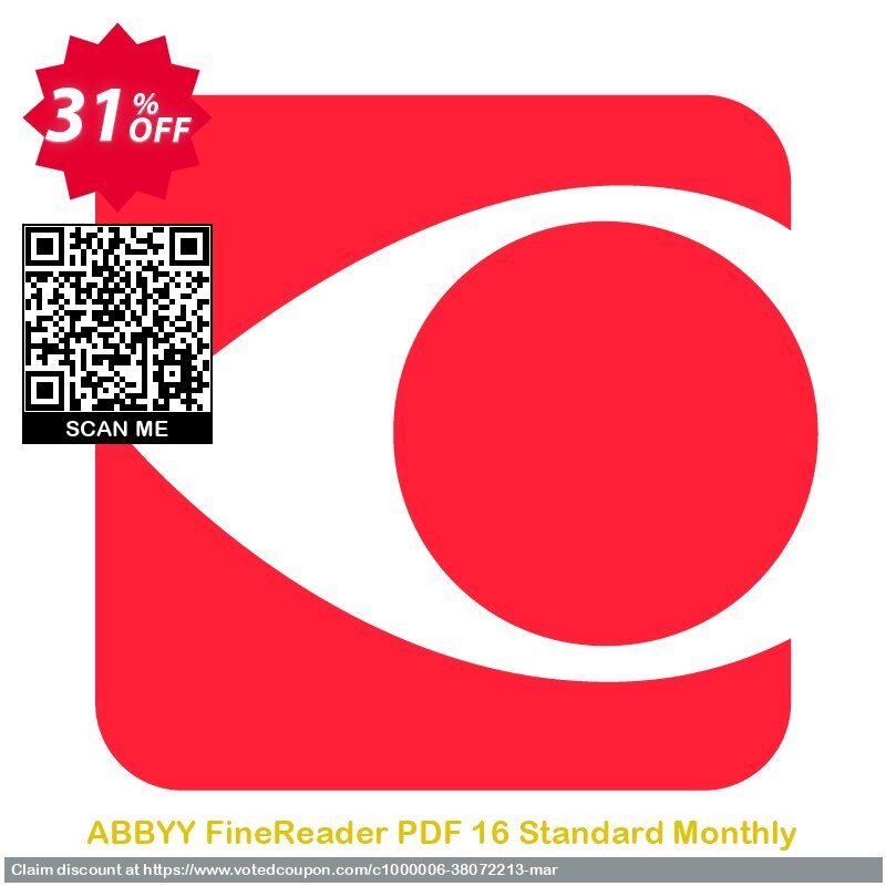 ABBYY FineReader PDF 16 Standard Monthly subscription Coupon Code May 2024, 31% OFF - VotedCoupon