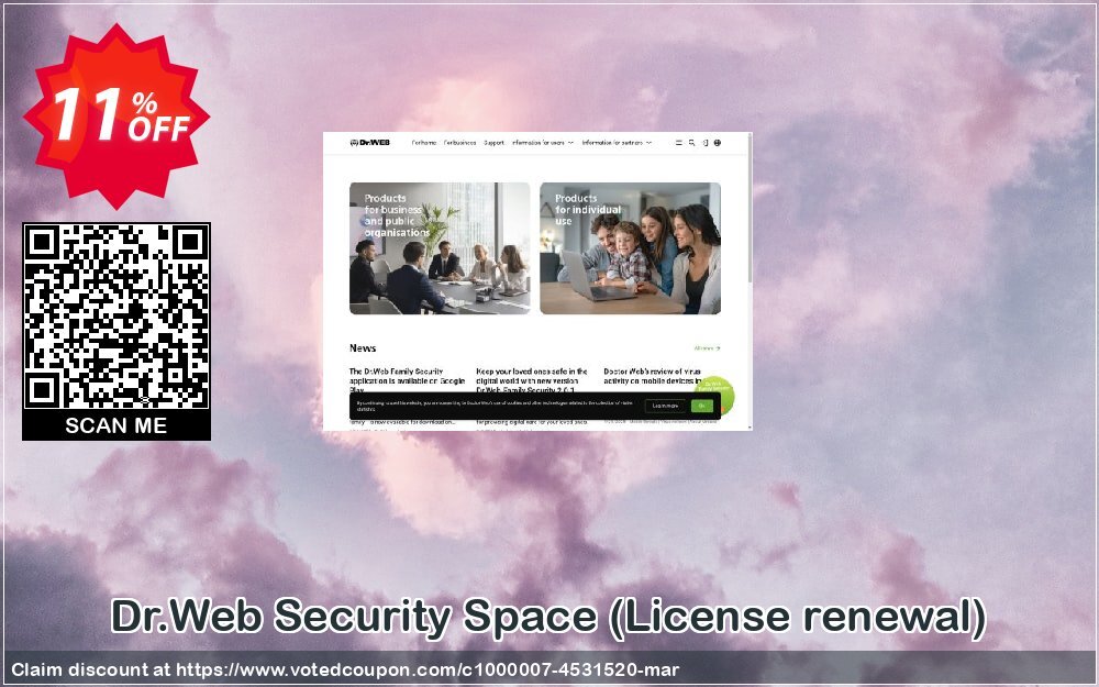 Dr.Web Security Space, Plan renewal  Coupon, discount Home products (Dr.Web Security Space), License renewal super deals code 2024. Promotion: super deals code of Home products (Dr.Web Security Space), License renewal 2024