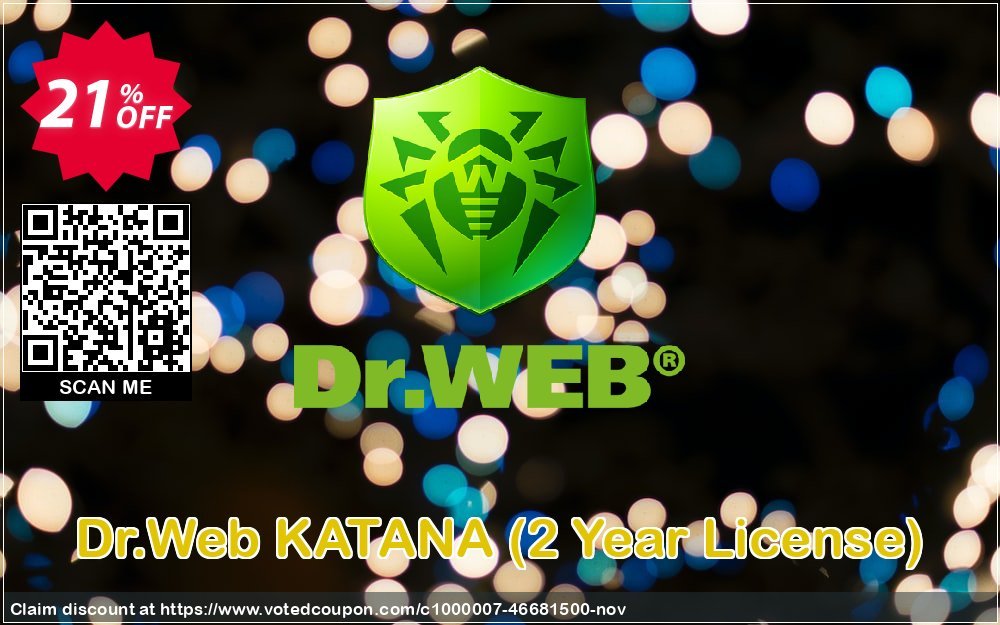 Dr.Web KATANA, 2 Year Plan  Coupon, discount 20% OFF Dr.Web KATANA, verified. Promotion: Wondrous promotions code of Dr.Web KATANA, tested & approved