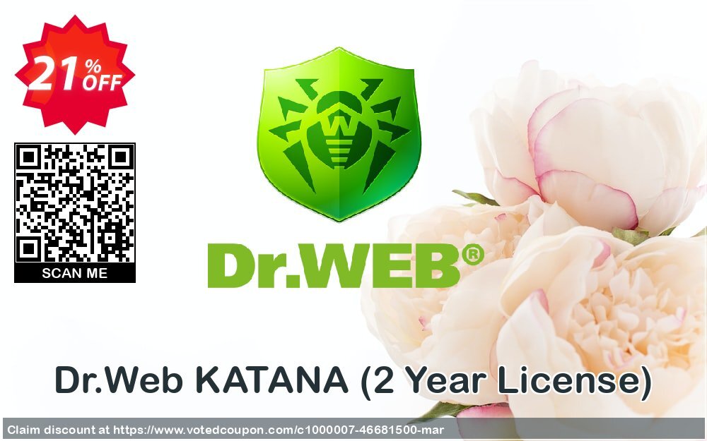 Dr.Web KATANA, 2 Year Plan  Coupon, discount 20% OFF Dr.Web KATANA, verified. Promotion: Wondrous promotions code of Dr.Web KATANA, tested & approved