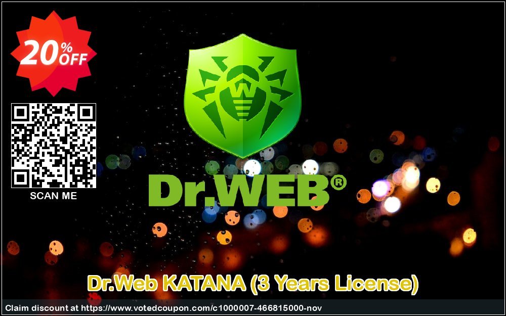 Dr.Web KATANA, 3 Years Plan  Coupon, discount 20% OFF Dr.Web KATANA, verified. Promotion: Wondrous promotions code of Dr.Web KATANA, tested & approved