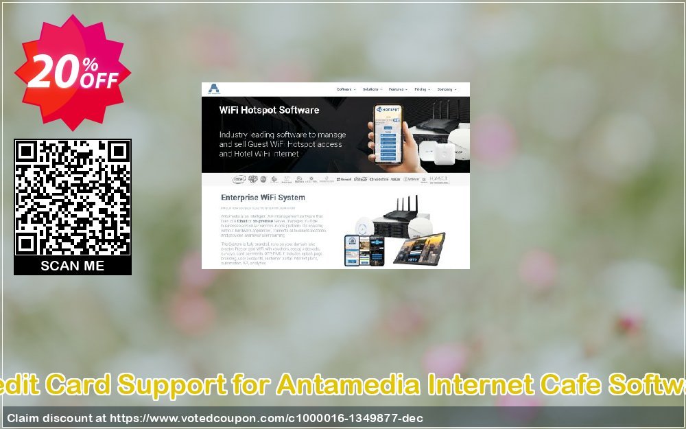 Credit Card Support for Antamedia Internet Cafe Software Coupon, discount Special Discount. Promotion: excellent promotions code of Credit Card Support for Antamedia Internet Cafe Software 2024
