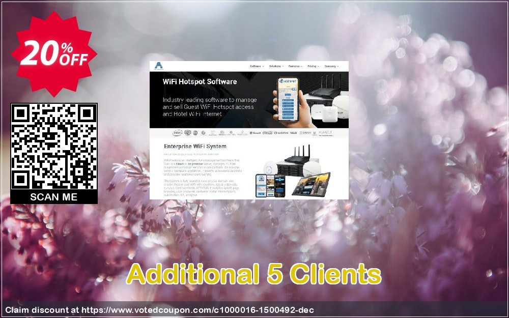 Additional 5 Clients Coupon, discount Special Discount. Promotion: exclusive offer code of Additional 5 Clients 2024