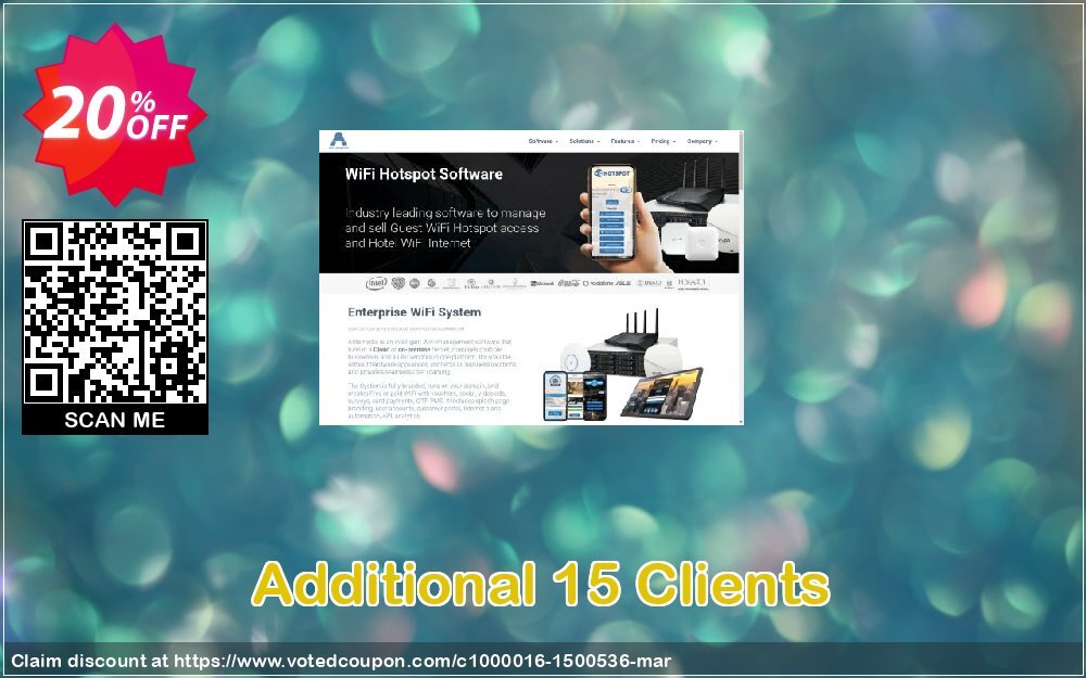 Additional 15 Clients Coupon, discount Special Discount. Promotion: hottest promo code of Additional 15 Clients 2024