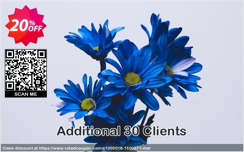 Additional 30 Clients Coupon Code May 2024, 20% OFF - VotedCoupon