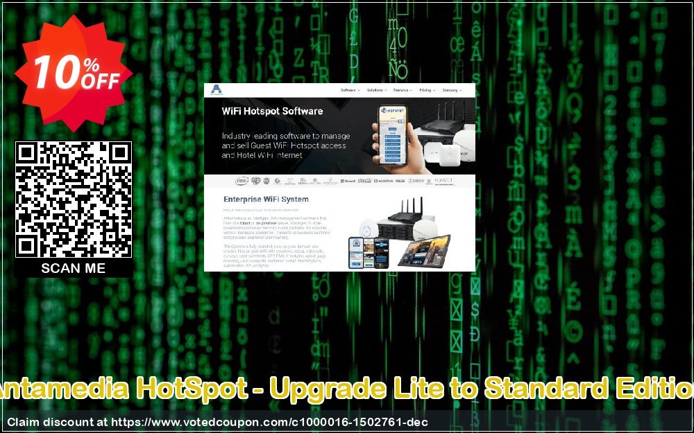 Antamedia HotSpot - Upgrade Lite to Standard Edition Coupon Code Apr 2024, 10% OFF - VotedCoupon