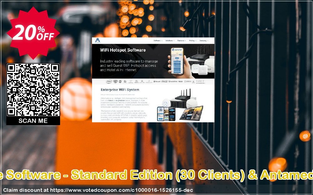 Special Bundle - Internet Cafe Software - Standard Edition, 30 Clients & Antamedia HotSpot - Standard Edition Coupon Code May 2024, 20% OFF - VotedCoupon