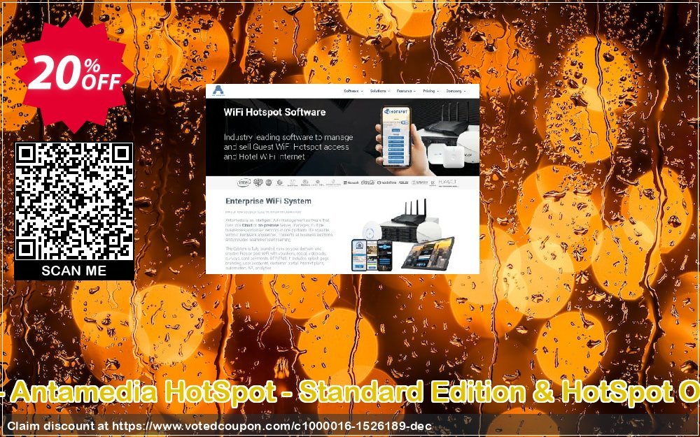 Special Bundle - Antamedia HotSpot - Standard Edition & HotSpot Operator Plan Coupon Code Apr 2024, 20% OFF - VotedCoupon