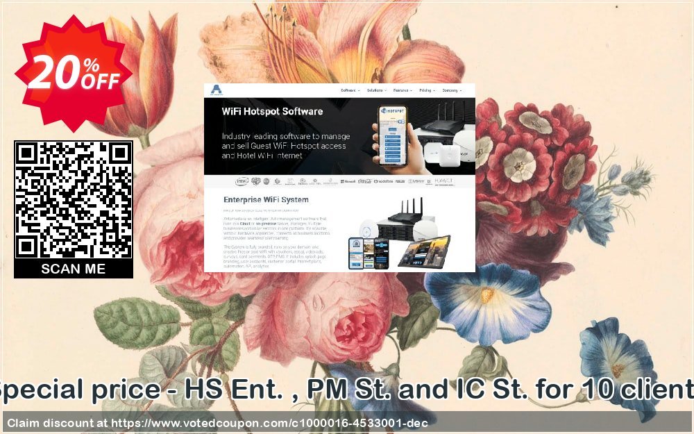 Special price - HS Ent. , PM St. and IC St. for 10 clients Coupon, discount COUPON039. Promotion: staggering promotions code of Special price - HS Ent. , PM St. and IC St. for 10 clients 2024