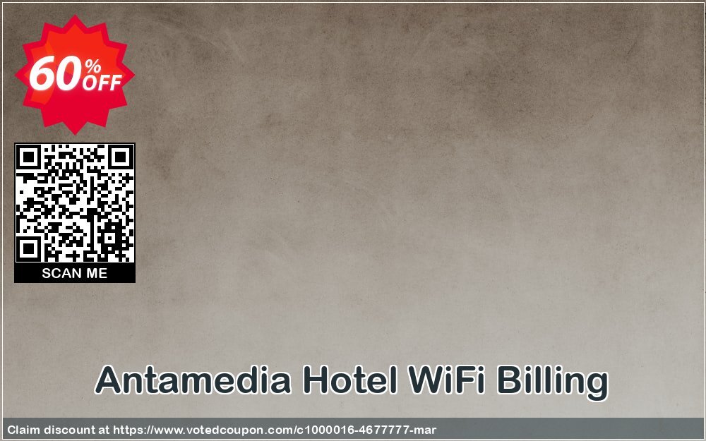 Antamedia Hotel WiFi Billing Coupon, discount Black Friday - Cyber Monday. Promotion: best deals code of Hotel WiFi Billing 2024