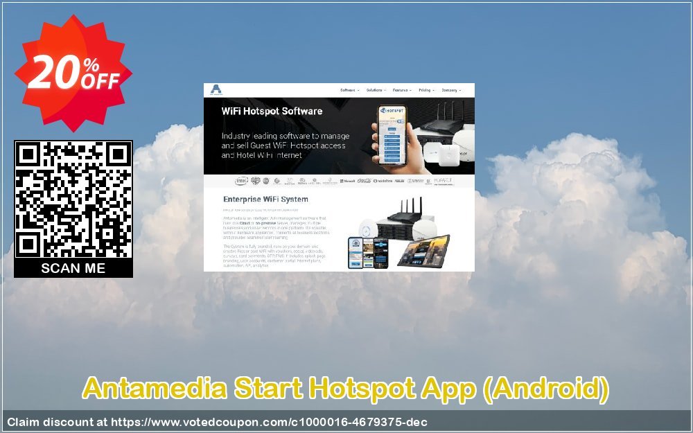 Antamedia Start Hotspot App, Android  Coupon, discount Start Hotspot App (Android) stirring discount code 2023. Promotion: stirring discount code of Start Hotspot App (Android) 2023
