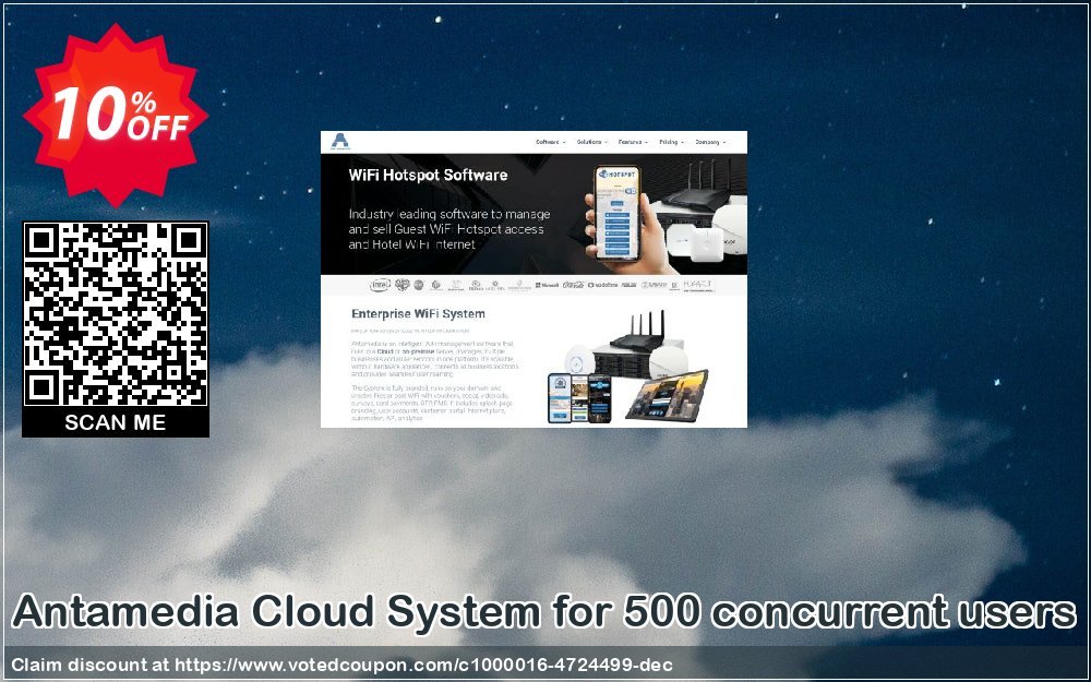 Antamedia Cloud System for 500 concurrent users Coupon, discount Cloud System for 500 concurrent users staggering discounts code 2024. Promotion: staggering discounts code of Cloud System for 500 concurrent users 2024