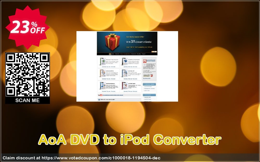 AoA DVD to iPod Converter Coupon, discount AoA DVD to iPod Converter stunning discounts code 2023. Promotion: stunning discounts code of AoA DVD to iPod Converter 2023