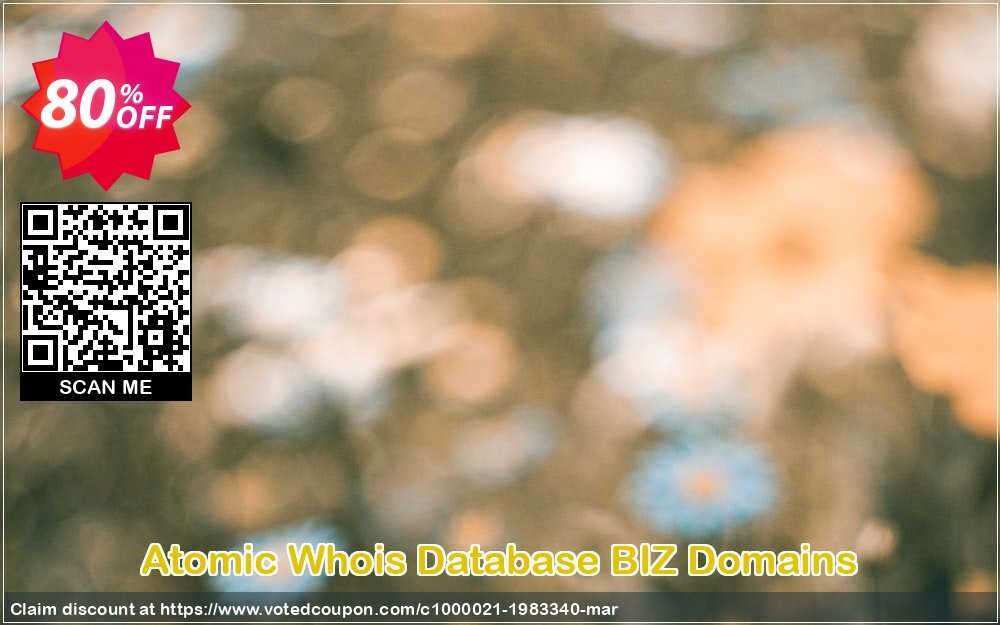 Atomic Whois Database BIZ Domains Coupon Code May 2024, 80% OFF - VotedCoupon