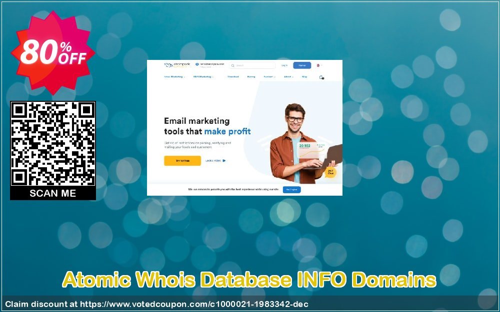 Atomic Whois Database INFO Domains Coupon, discount Atomic Whois Database INFO Domains dreaded promotions code 2024. Promotion: dreaded promotions code of Atomic Whois Database INFO Domains 2024