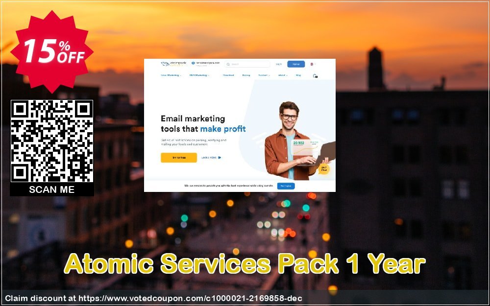 Atomic Services Pack Yearly Coupon, discount 15% off price for push subscribers. Promotion: big sales code of Atomic Services Pack 1 Year 2024