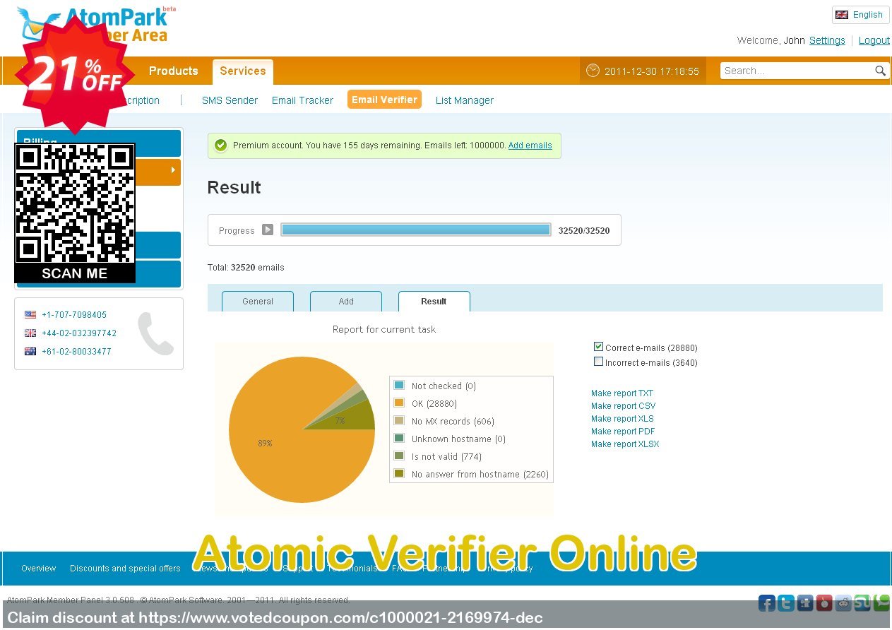 Atomic Verifier Online Coupon, discount Atomic Verifier Online 1 Year hottest promo code 2023. Promotion: hottest promo code of Atomic Verifier Online 1 Year 2023