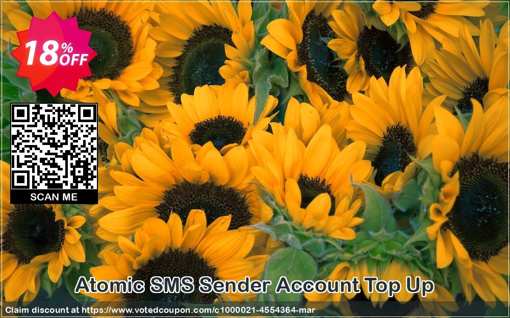 Atomic SMS Sender Account Top Up Coupon, discount Atomic SMS Sender Account Top Up awesome discounts code 2024. Promotion: awesome discounts code of Atomic SMS Sender Account Top Up 2024