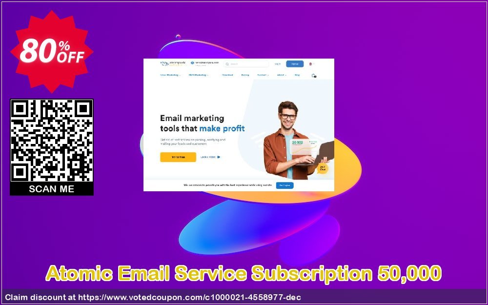 Atomic Email Service Subscription 50,000 Coupon, discount Email Service Subscription 50000 wondrous discounts code 2023. Promotion: wondrous discounts code of Email Service Subscription 50000 2023
