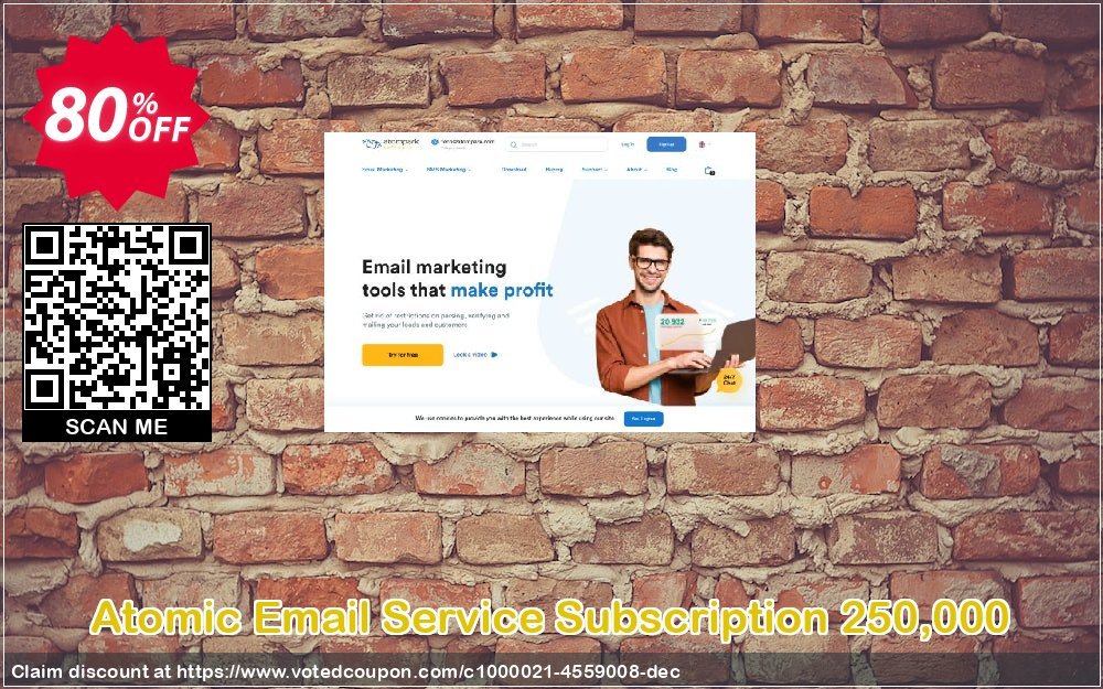 Atomic Email Service Subscription 250,000 Coupon, discount Email Service Subscription 250000 special deals code 2023. Promotion: special deals code of Email Service Subscription 250000 2023