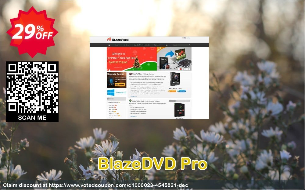 BlazeDVD Pro Coupon, discount Holiday Discount: $14 OFF. Promotion: wondrous offer code of BlazeDVD Professional 2023