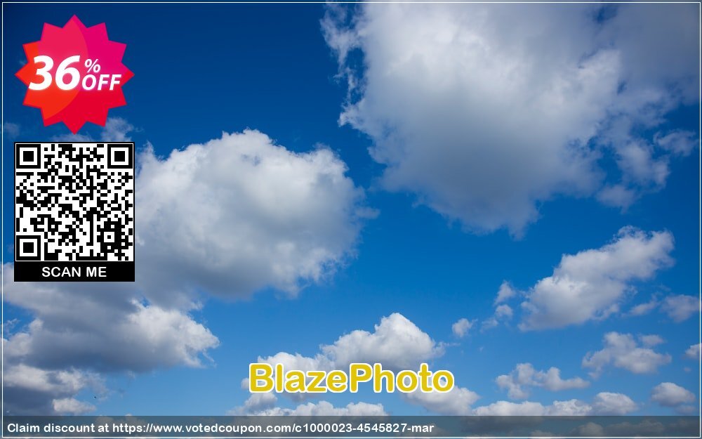 BlazePhoto Coupon, discount Holiday Discount: $10 OFF. Promotion: big deals code of BlazePhoto 2024