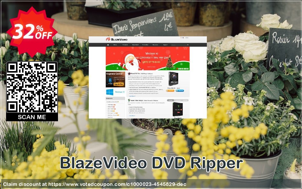 BlazeVideo DVD Ripper Coupon, discount Holiday Discount: $12 OFF. Promotion: special discount code of BlazeVideo DVD Ripper 2023