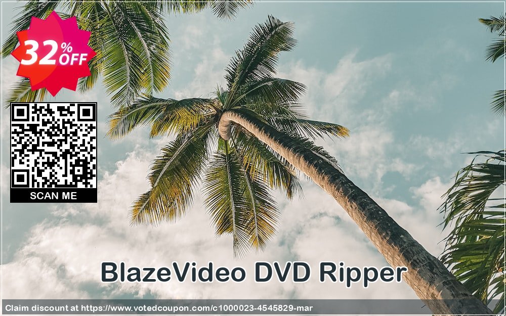 BlazeVideo DVD Ripper Coupon, discount Holiday Discount: $12 OFF. Promotion: special discount code of BlazeVideo DVD Ripper 2024