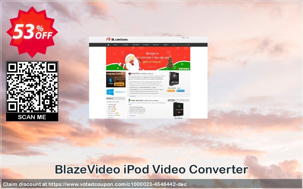 BlazeVideo iPod Video Converter Coupon, discount Save 50% Off. Promotion: wondrous sales code of BlazeVideo iPod Video Converter 2023